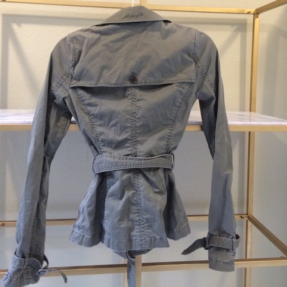 Abercrombie & Fitch Green Trench Jacket - Picture 4 of 6